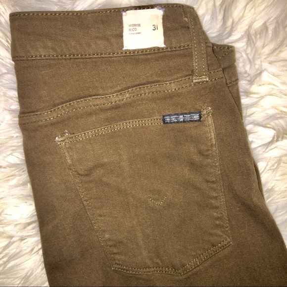 HUDSON SUPER SKINNY JEANS: “Nico”/Midrise/Olive - Picture 2 of 8